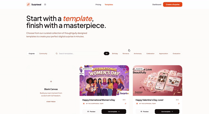 Start with a Template.