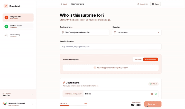 Design the Surprise Feeling